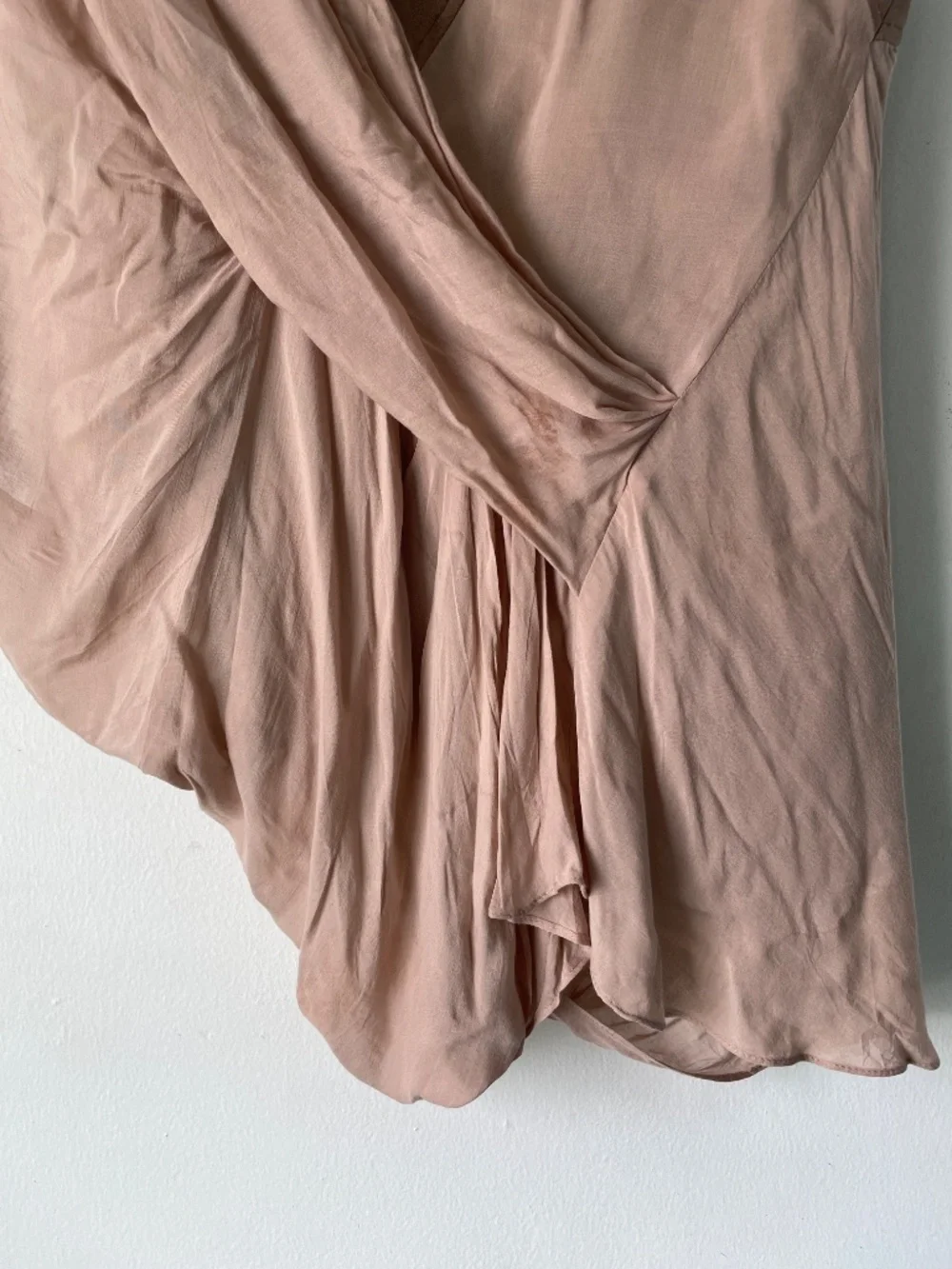 Helmut Lang S Asymmetrical Ruched Silk Top - Picture 4 of 9